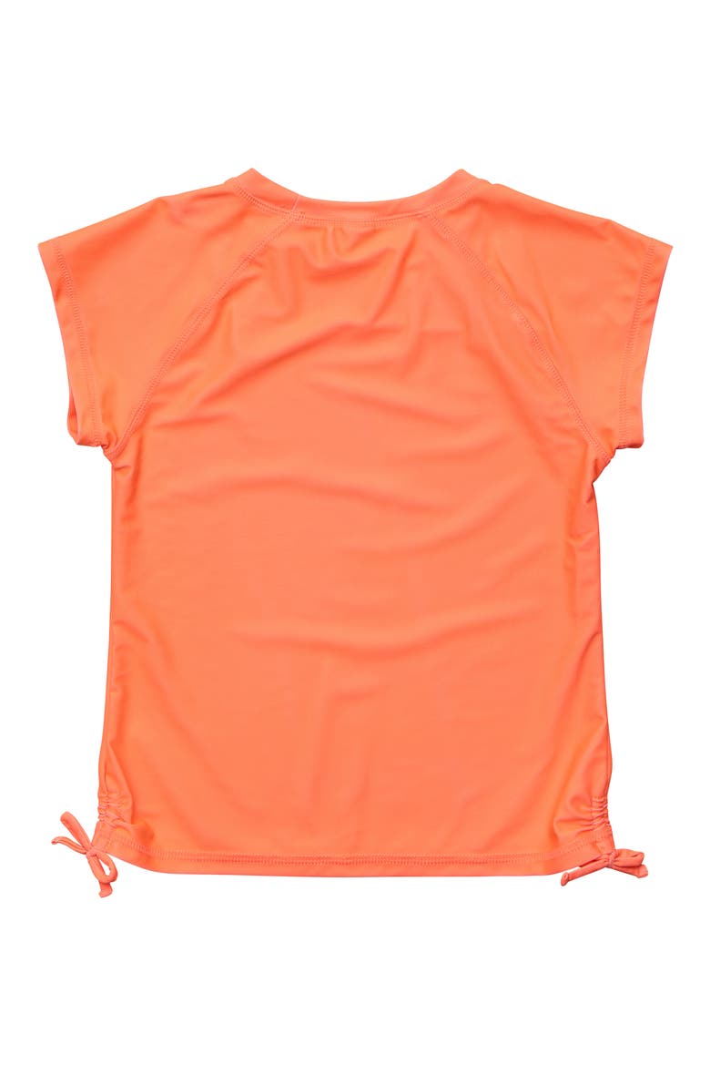 Kids' Tangerine Short Sleeve Rashguard, Alternate, color, ORANGE