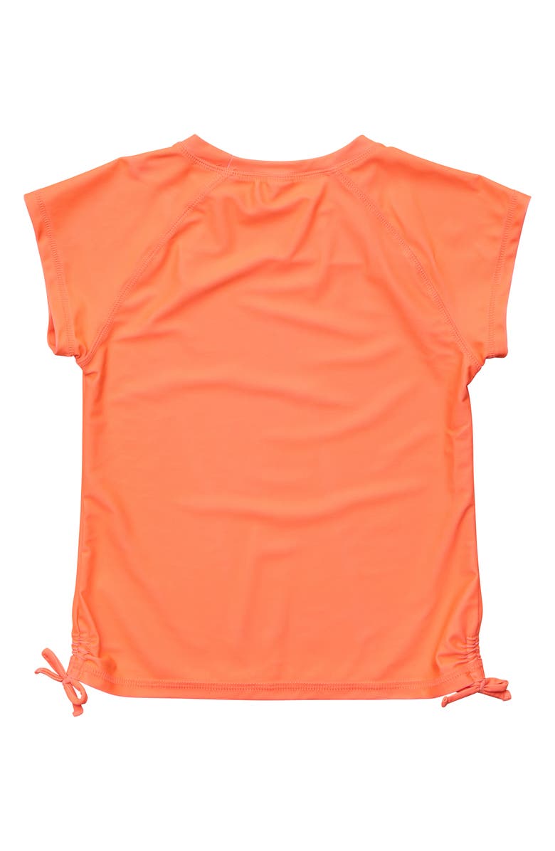 Snapper Rock Kids' Tangerine Short Sleeve Rashguard, Alternate, color,
