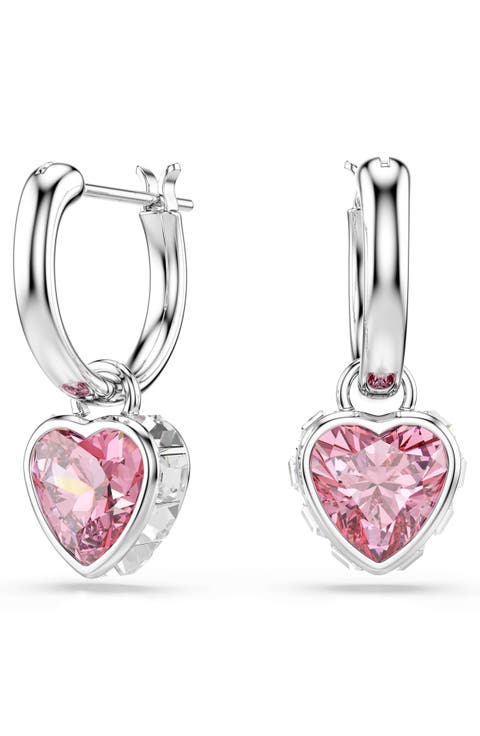 Chroma Heart Hoop Drop Earrings