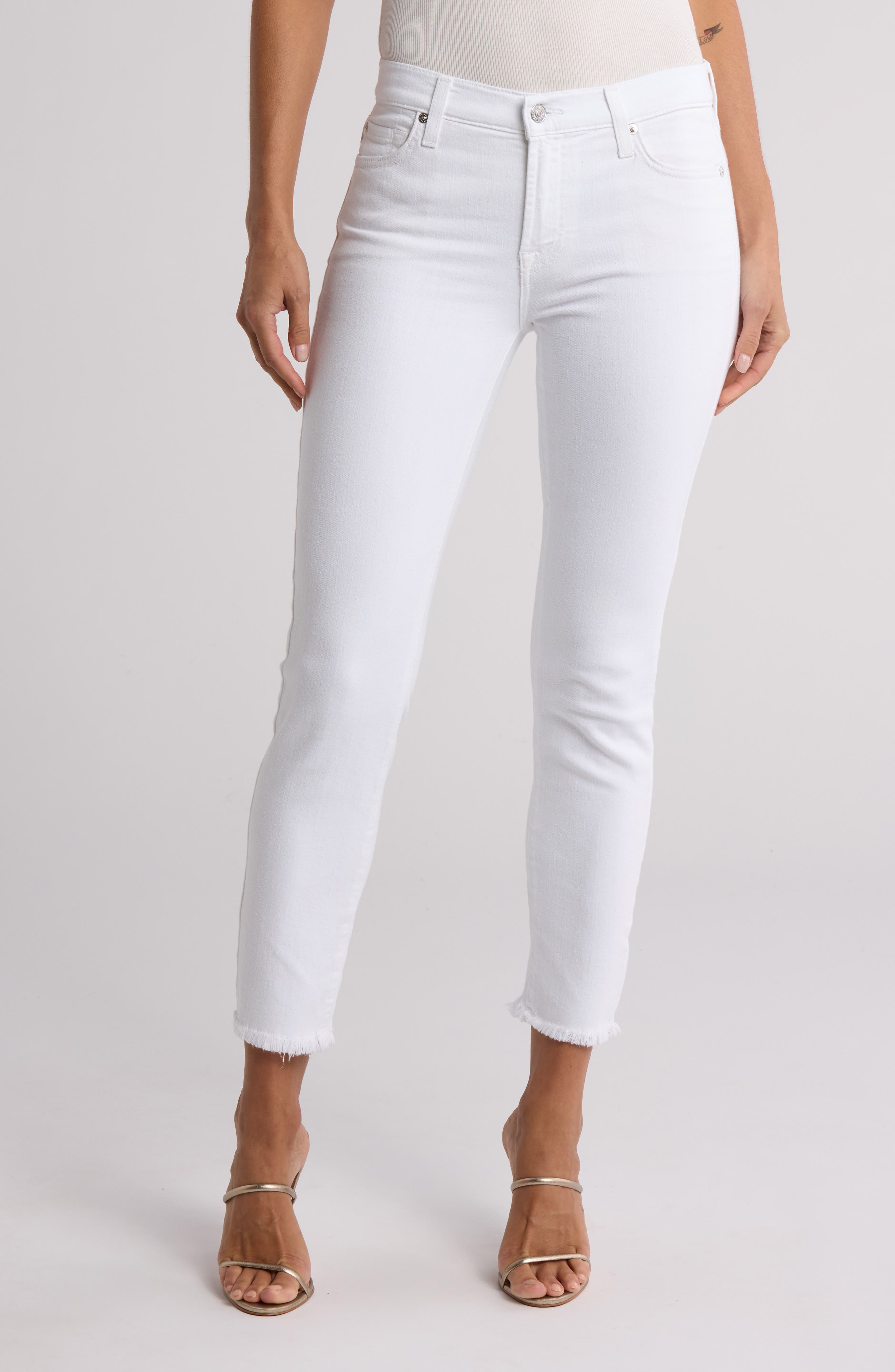 7 For All Mankind Roxanne High Waist Ankle Skinny Jeans