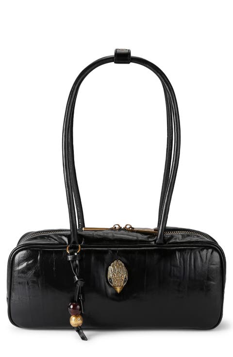 Small Celia Leather Duffle Crossbody Bag
