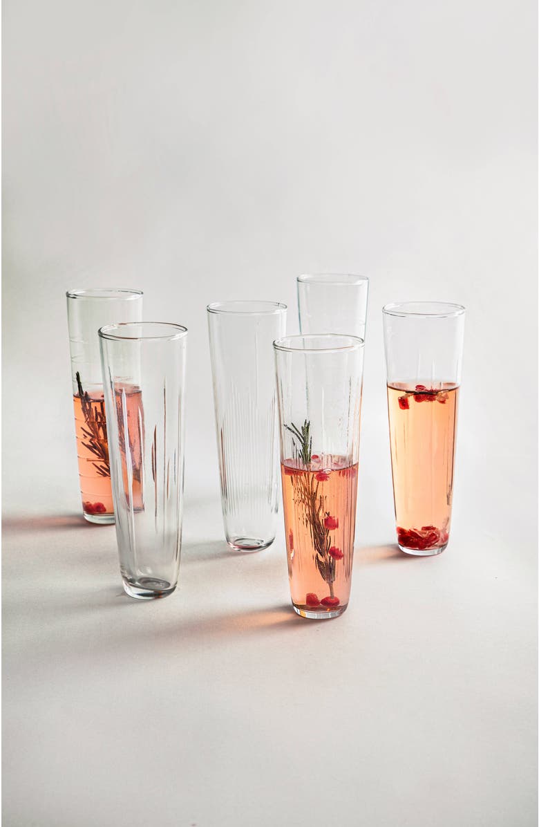 The Collective Flutes Set of 6, Alternate, color, Clear