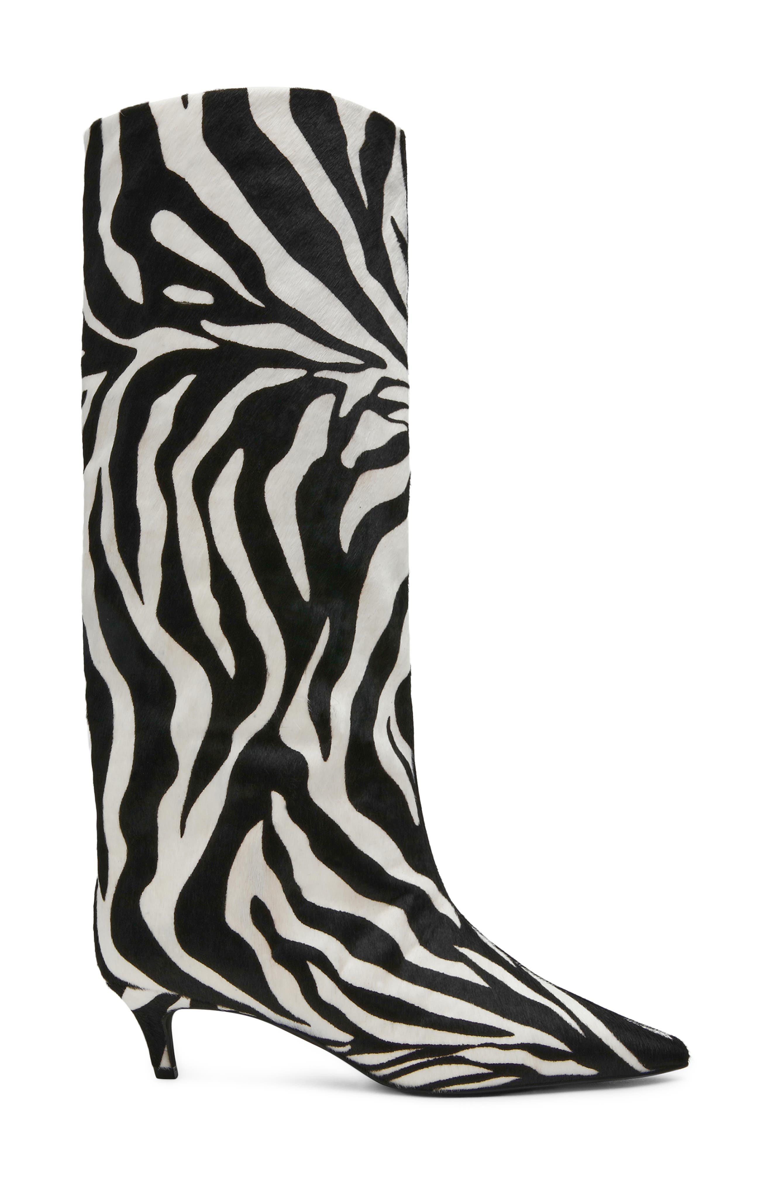Lysara Knee High Boot, Alternate, color, ZEBRA MULT