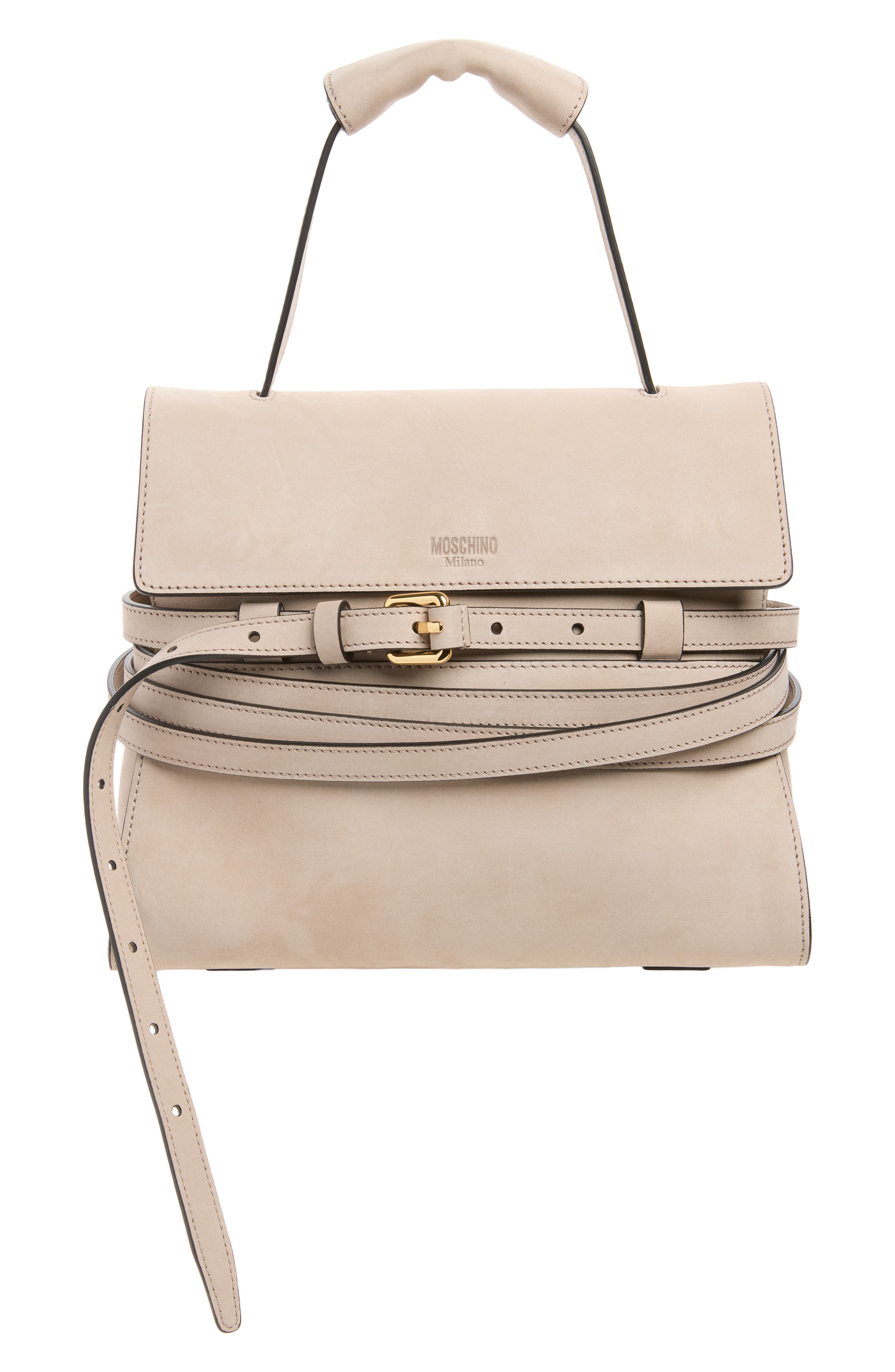 Tie Me Faux Leather Top Handle Bag, Main, color, DOVE COLOUR