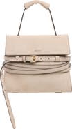 Moschino Tie Me Faux Leather Top Handle Bag