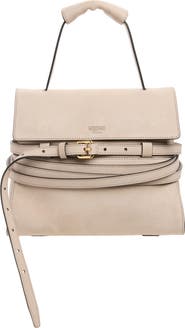 Moschino Tie Me Faux Leather Top Handle Bag