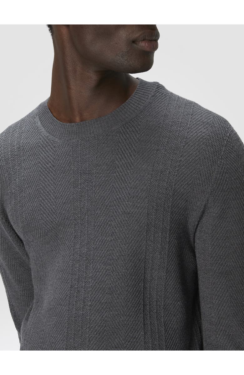 Missoni Crew Neck Sweater In Wool With Chevron Pattern, Alternate, color, Grey