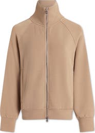 Varley Tyde Mixed Media Zip Front Sweatshirt
