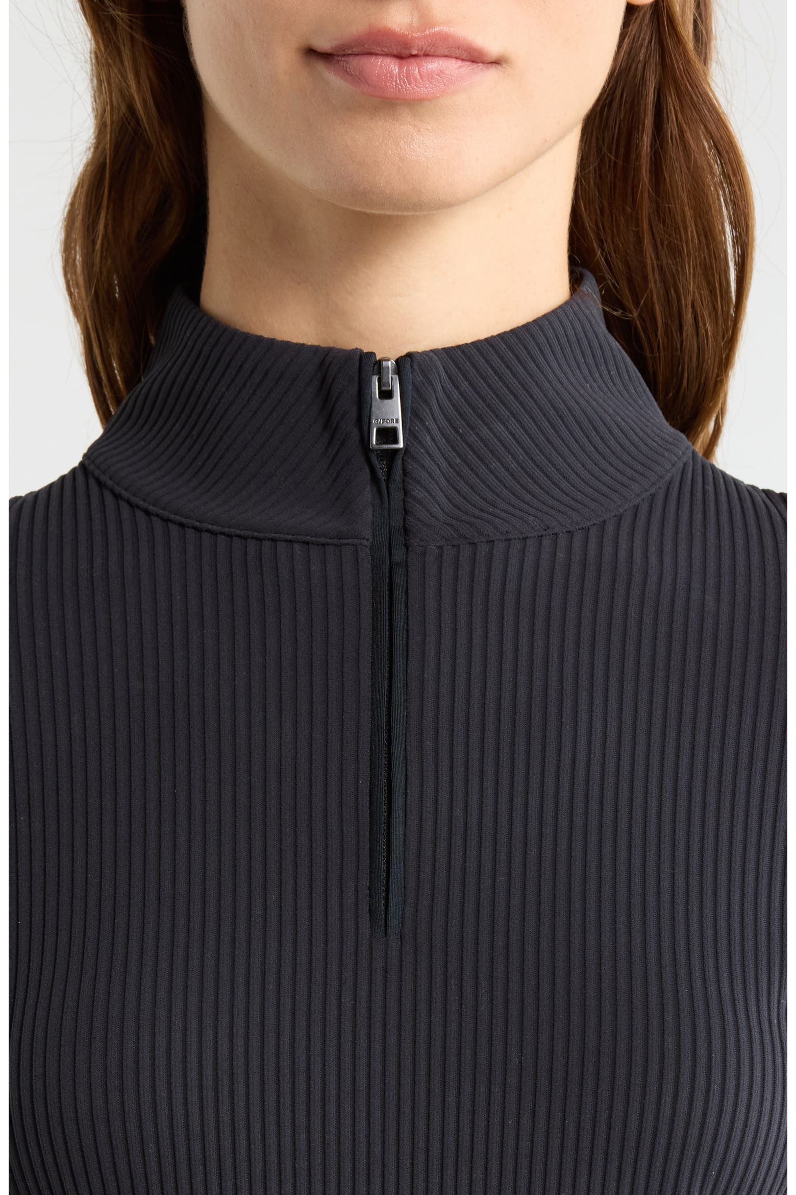 Rib Knit Quarter Zip Golf Top (Women) | Nordstrom