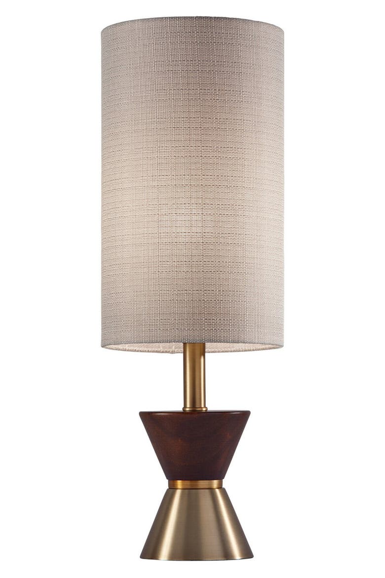 Carmen Table Lamp, Main, color, ANTIQUE BRASS/ WALNUT WOOD