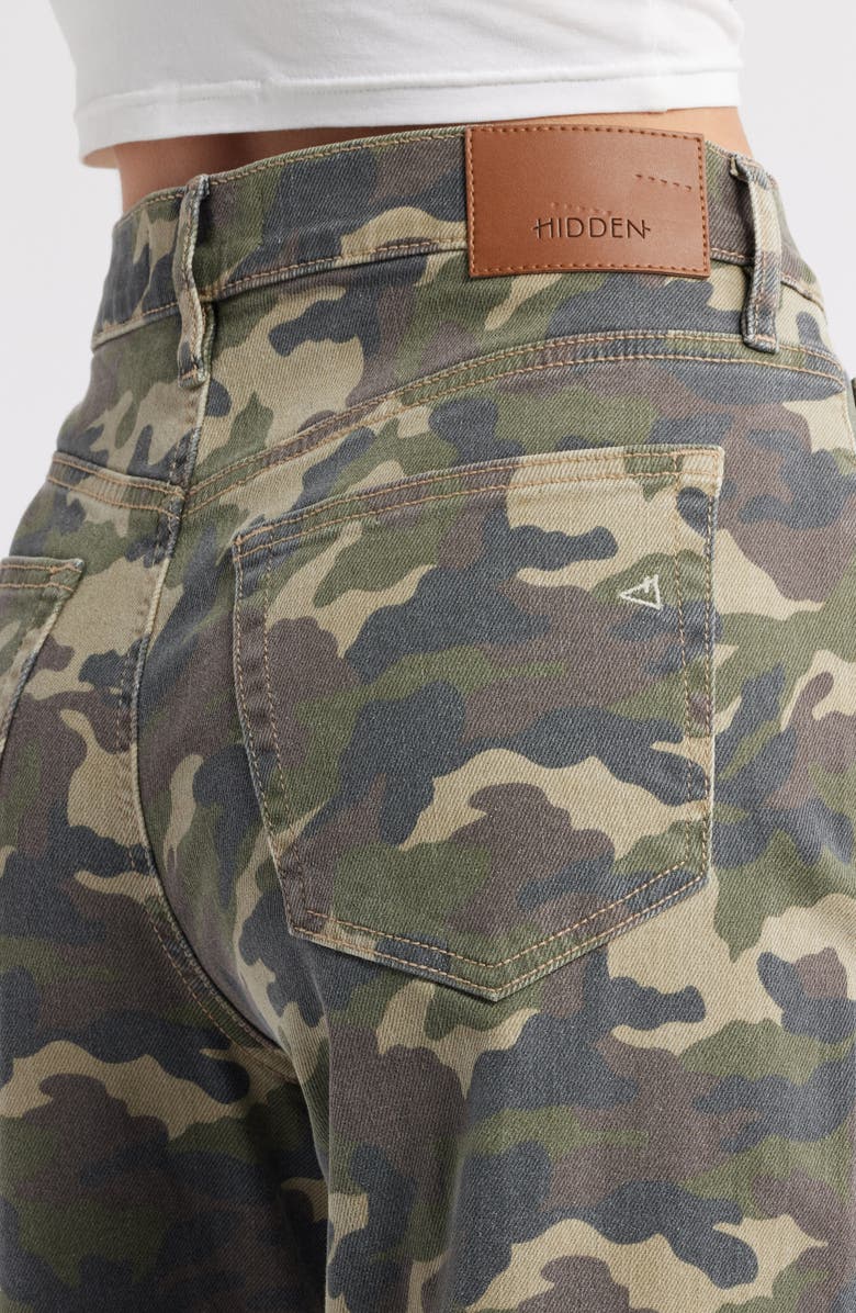 HIDDEN JEANS Low Slung Camo Baggy Jeans, Alternate, color, Olive