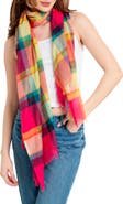 SAACHI Plaid Fringe Scarf