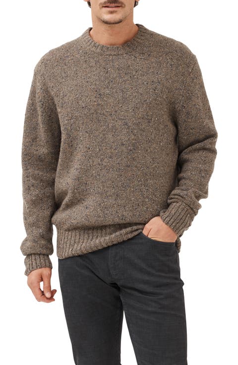 Cox Road Tweed Wool Blend Crewneck Sweater