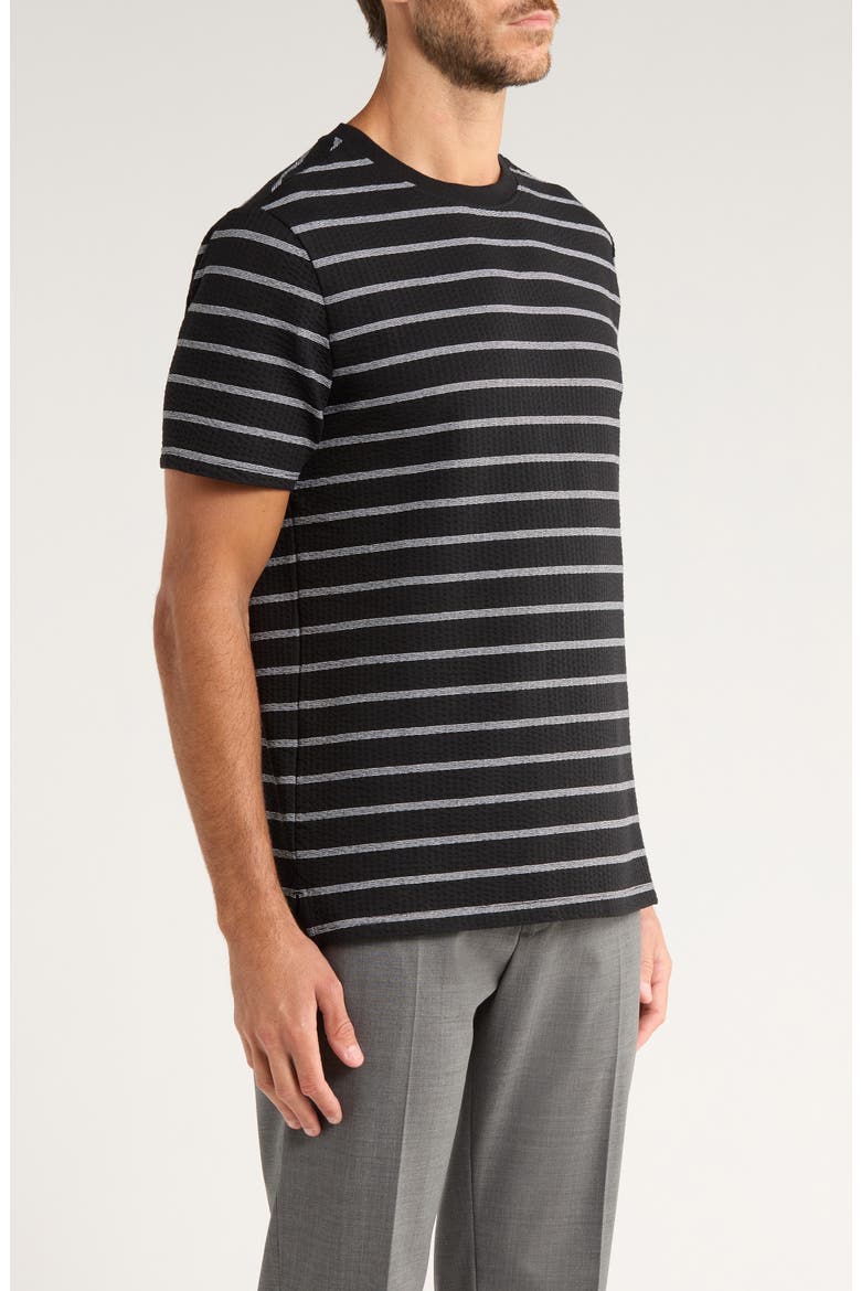 Thiago Stripe T-Shirt, Alternate, color, BLACK