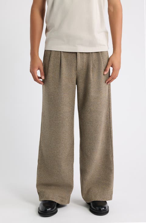 Chevron Wool Blend Pants