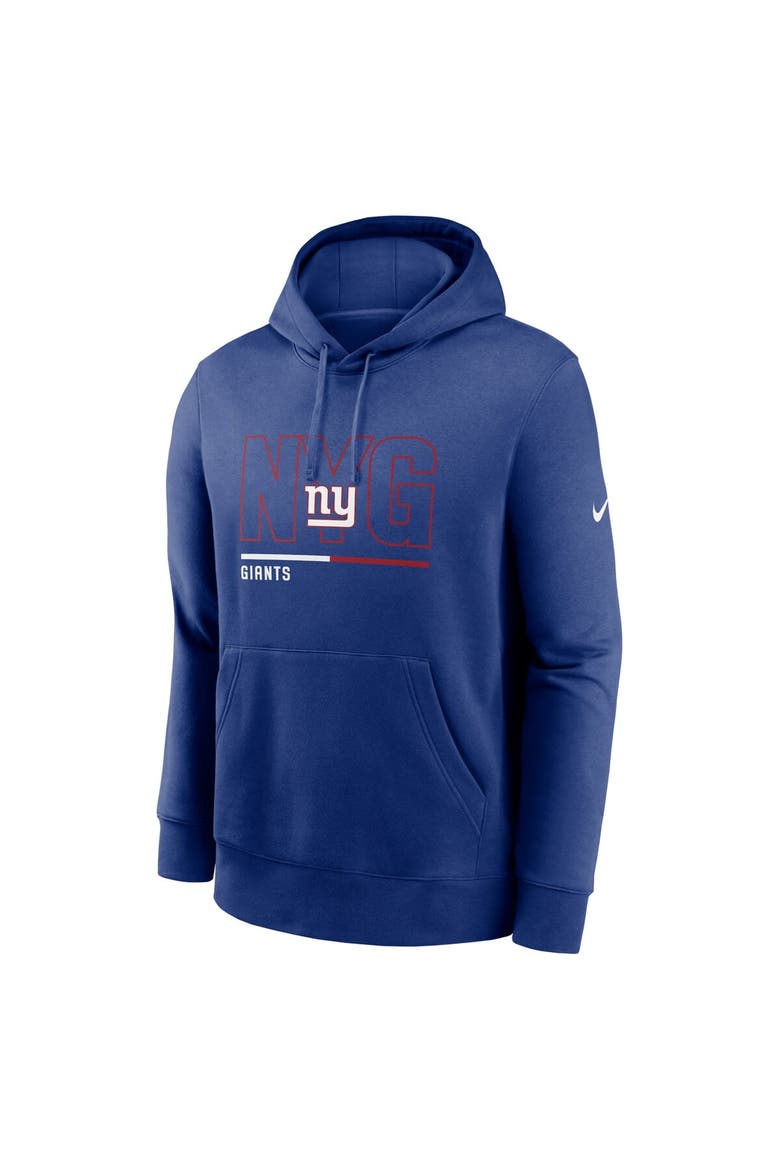 Men's Nike Royal New York Giants City Code Club Fleece Pullover Hoodie, Alternate, color, Royal
