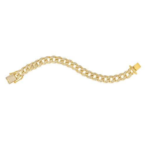 Anna Zuckerman Havana 9mm Cuban Bracelet In Yellow Gold