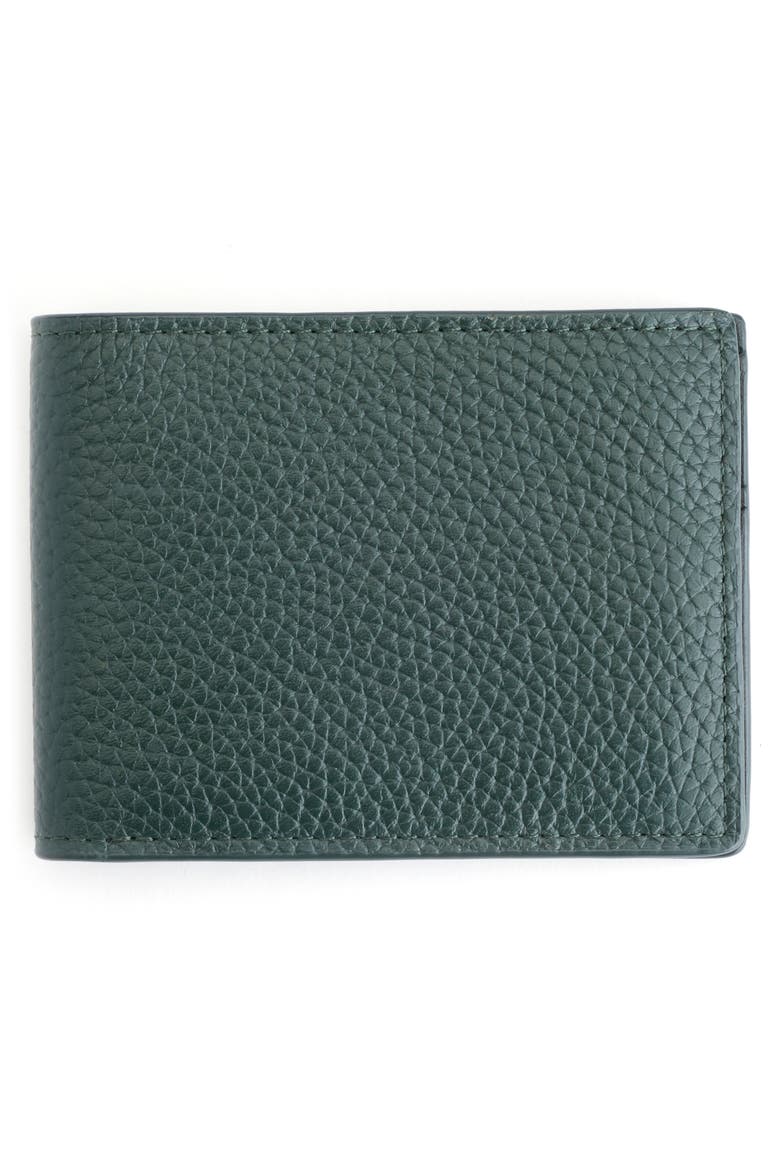 RFID Leather Bifold Wallet, Alternate, color, DARK GREEN