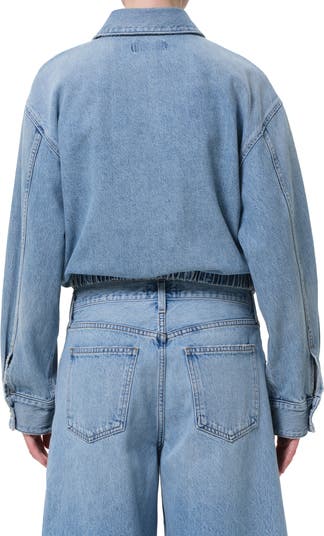 Nile Crop Zip Denim Jacket