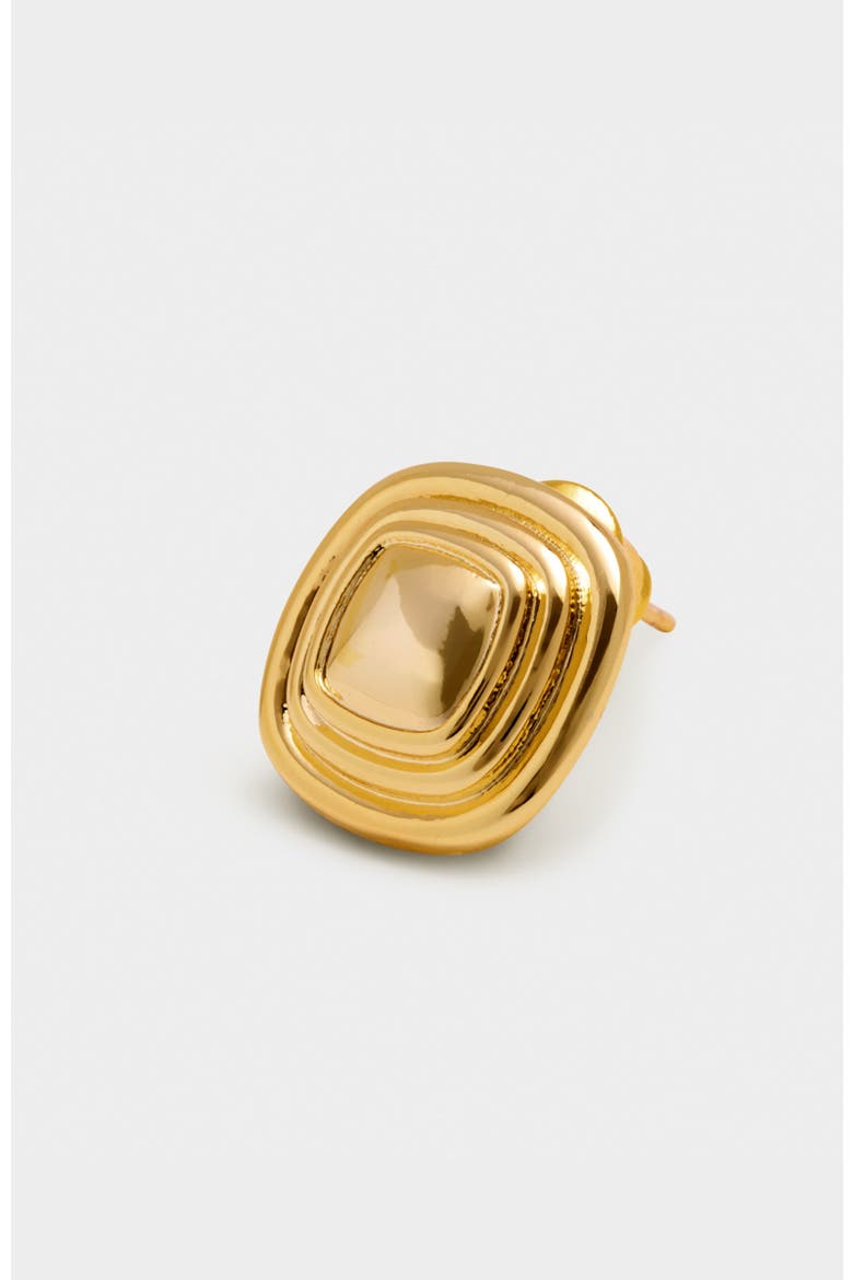 Sofia Button Stud Earrings, Alternate, color, Gold