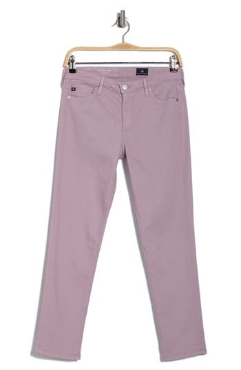 Shop Ag The Prima Crop Cigarette Jeans In Purple Haze