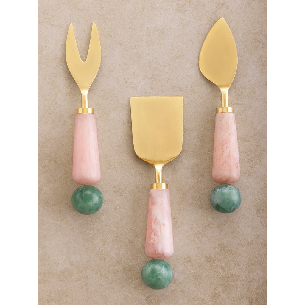 Gauri Kohli Copenhagen Cheese Knives, Set Of 3 In Multi