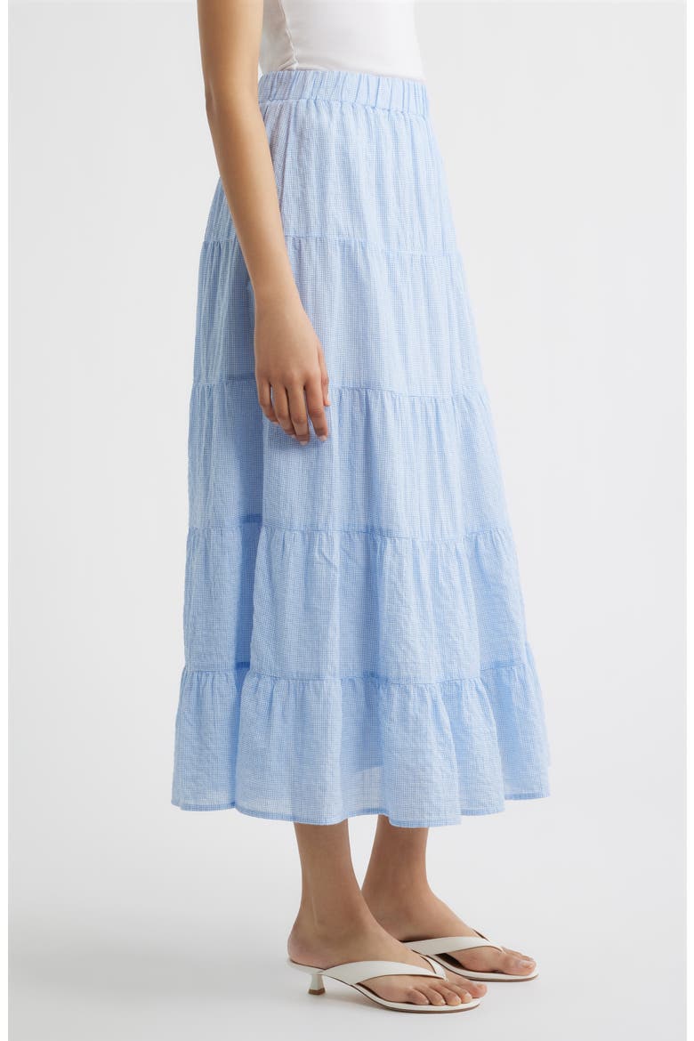 Tiered Maxi Skirt, Alternate, color, BLUEBERRY CHECK