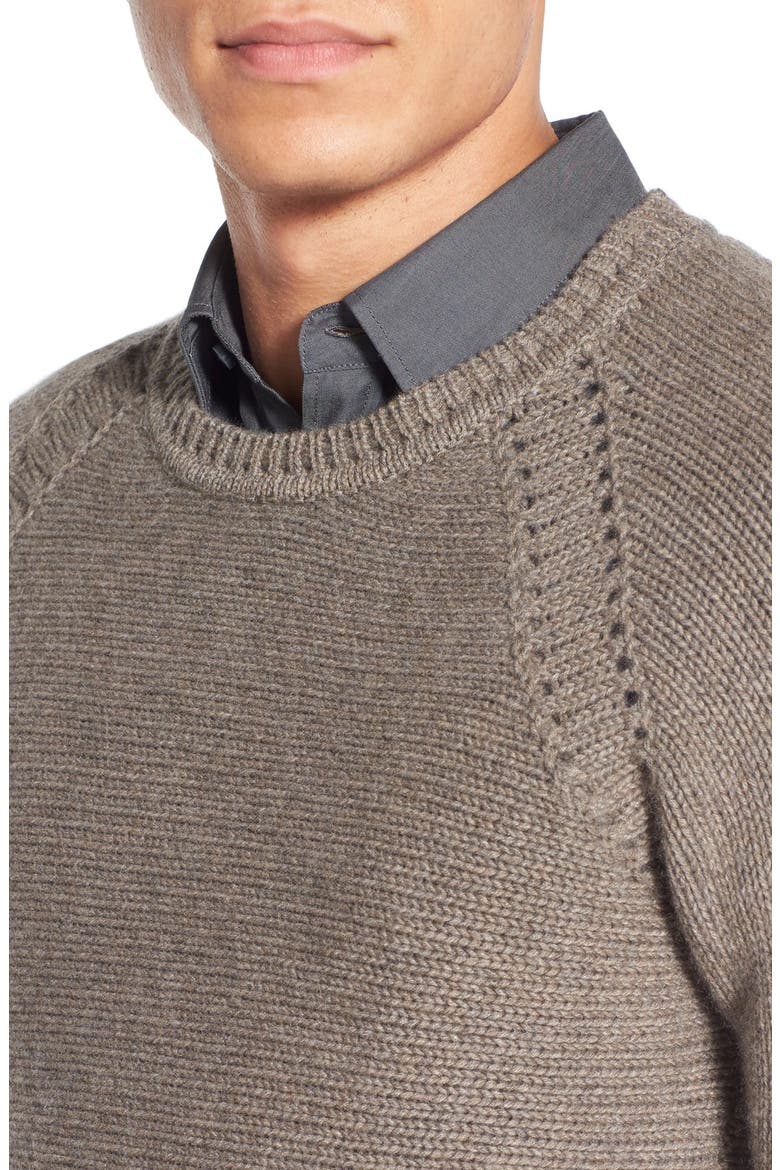 London 'Cullum Convection' Cashmere Sweater, Alternate, color, TAUPE BROWN