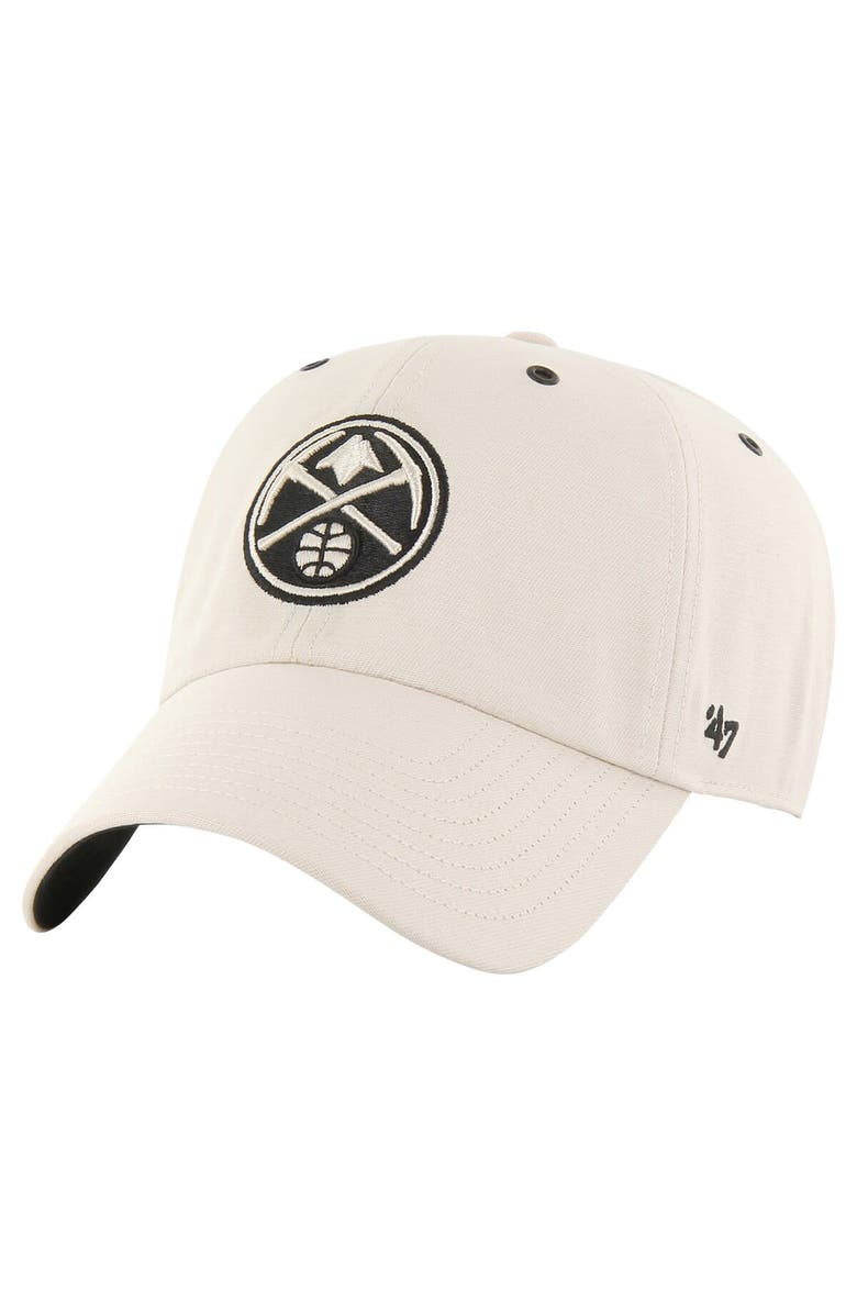 '47 Men's '47 Cream Denver Nuggets Lunar Clean Up Adjustable Hat, Main, color, 