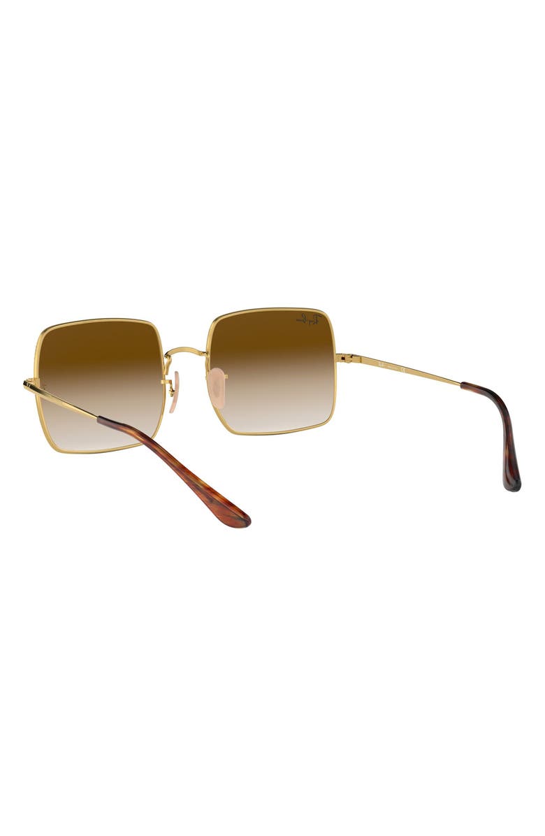 Ray-Ban 54mm Gradient Square Sunglasses, Alternate, color, Gold / Brown Gradient