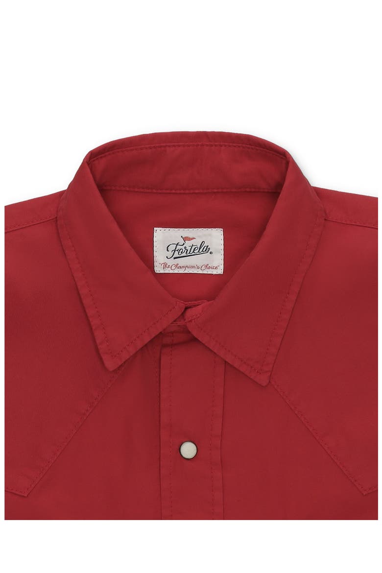 Kayace Texan Cotton Shirt, Alternate, color, RED