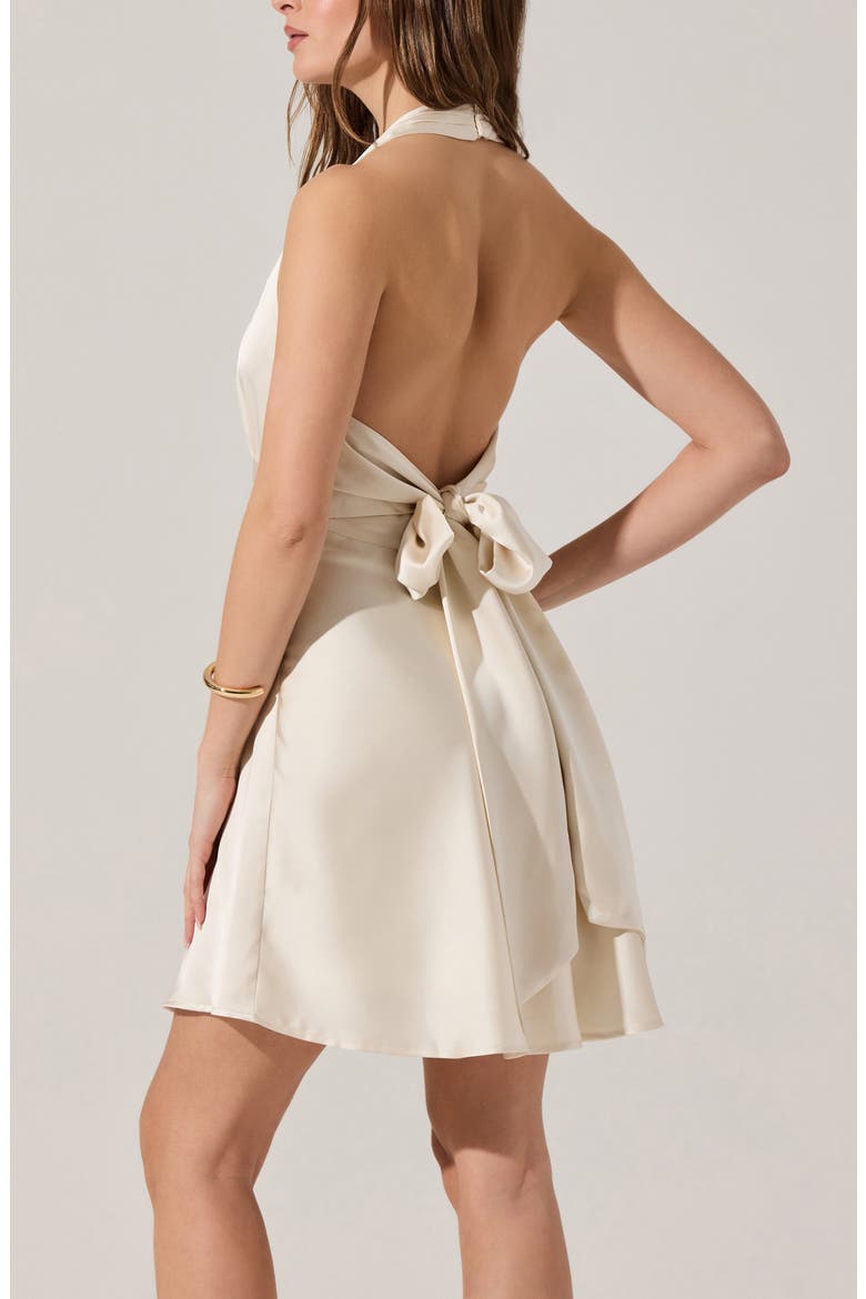 Mielle Halter Minidress, Alternate, color, CREAM