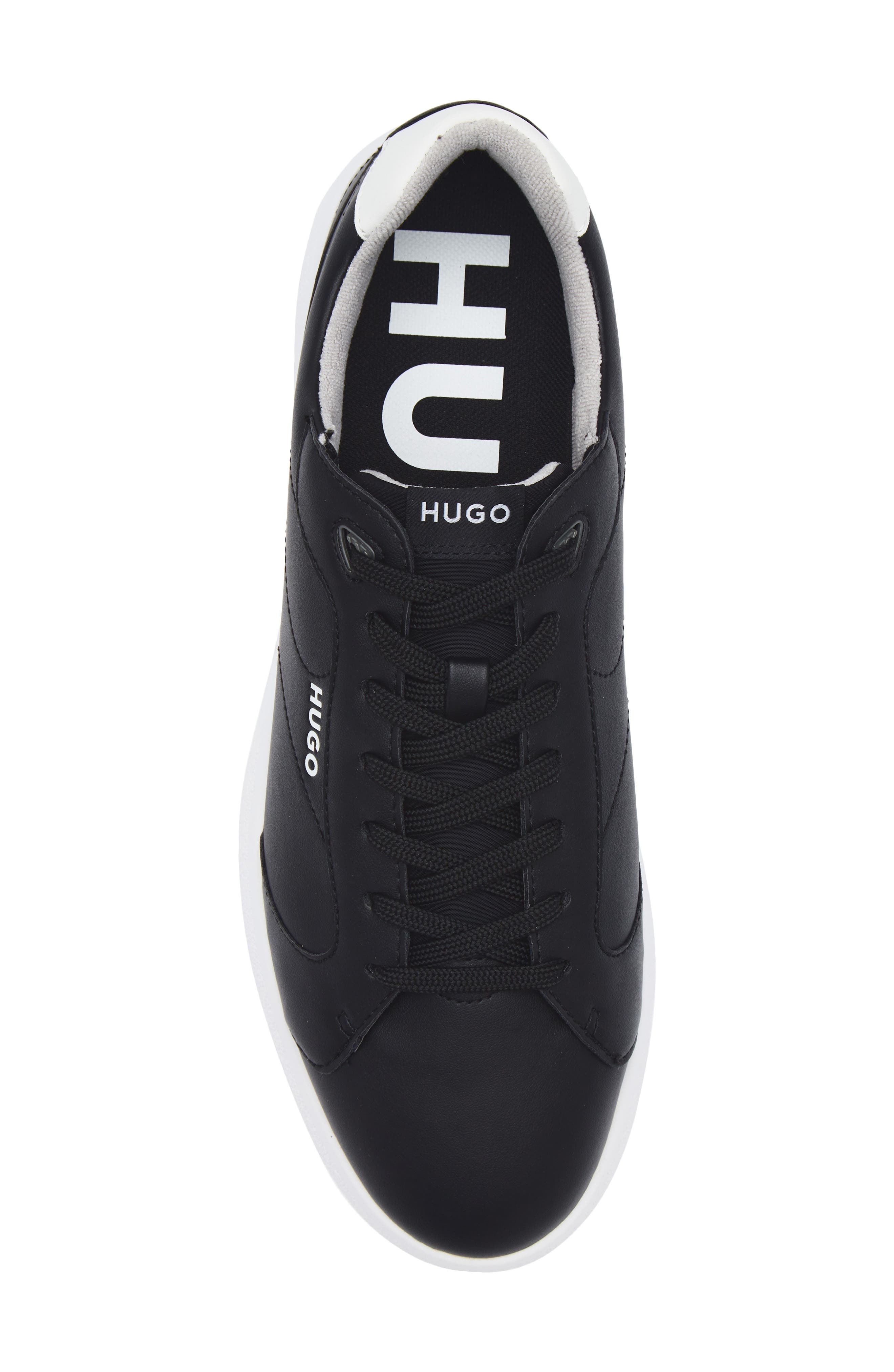 BOSS Riven Low Top Sneaker, Alternate, color, Black/ White