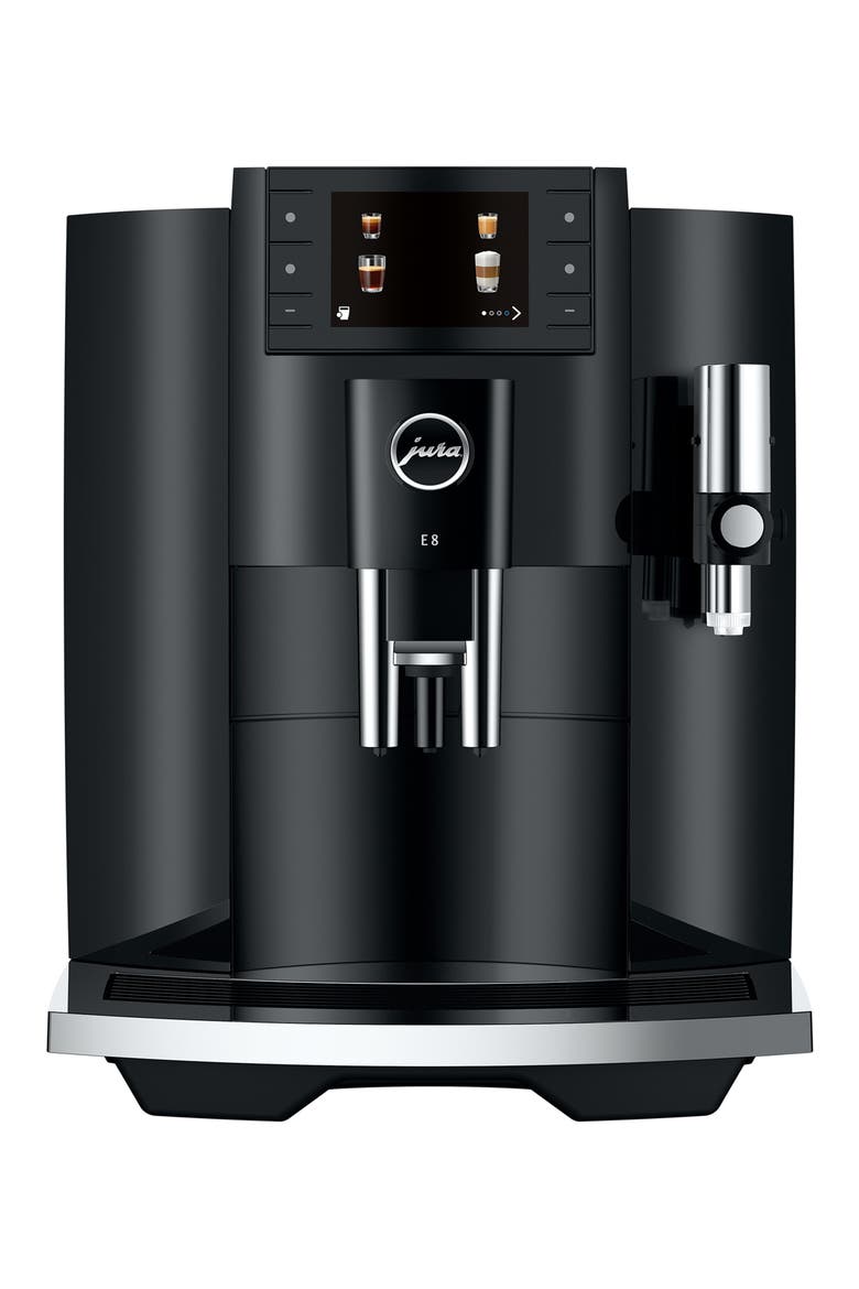 E8 Automatic Coffee Machine, Main, color, BLACK
