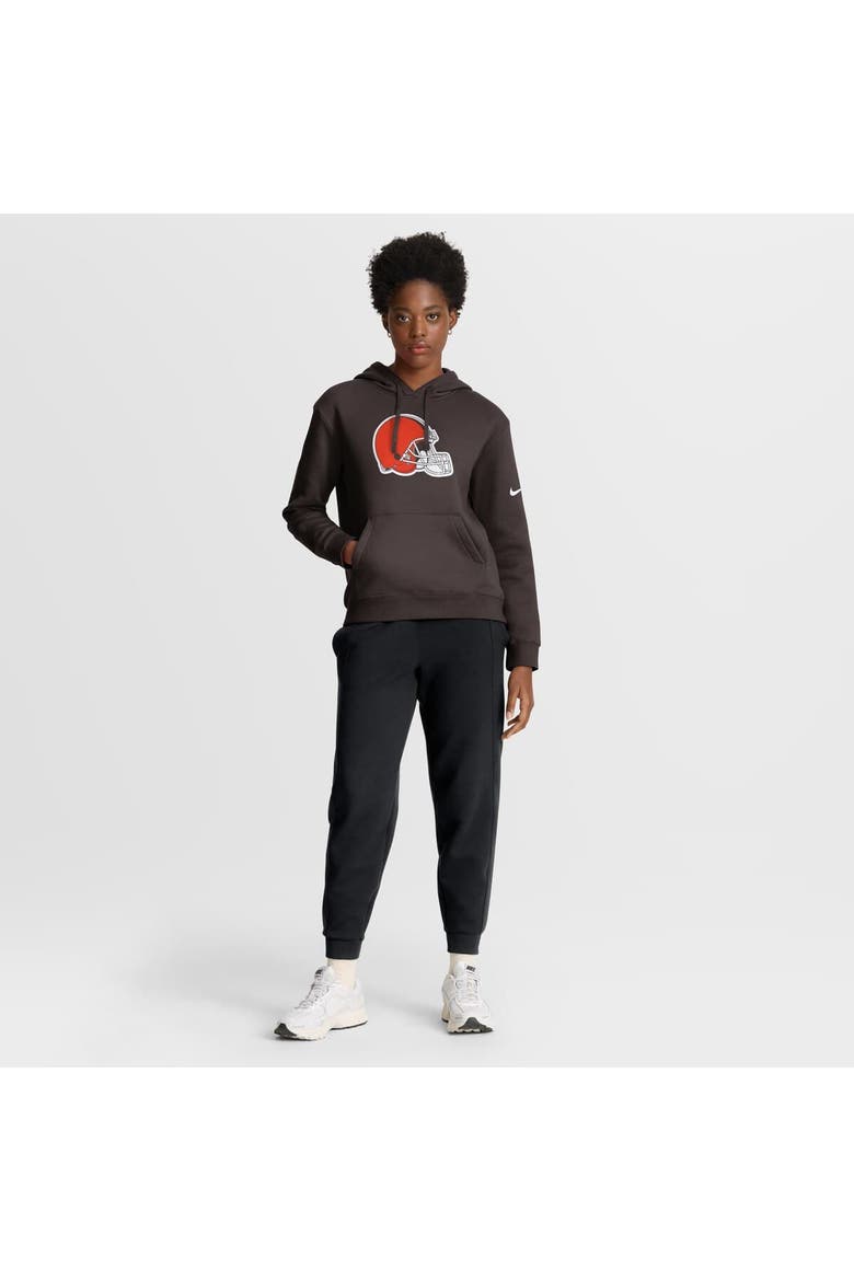 Women's Nike Brown Cleveland Browns Club Fleece Pullover Hoodie, Alternate, color, Brown