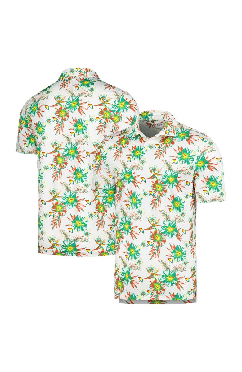 Full Turn Men's White Arnold Palmer Print Tri-Blend Polo, Main, color, White