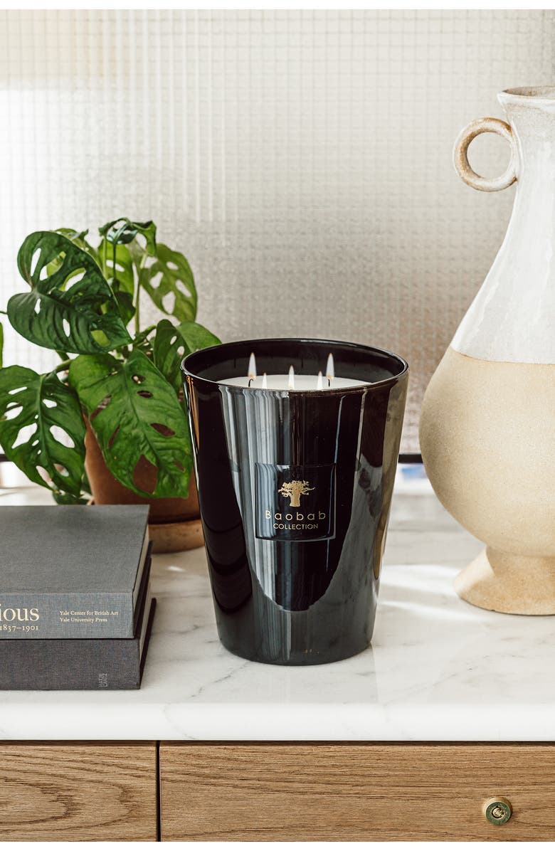 Baobab Collection Les Prestigieuses Encre Black Candle, Alternate, color, Black