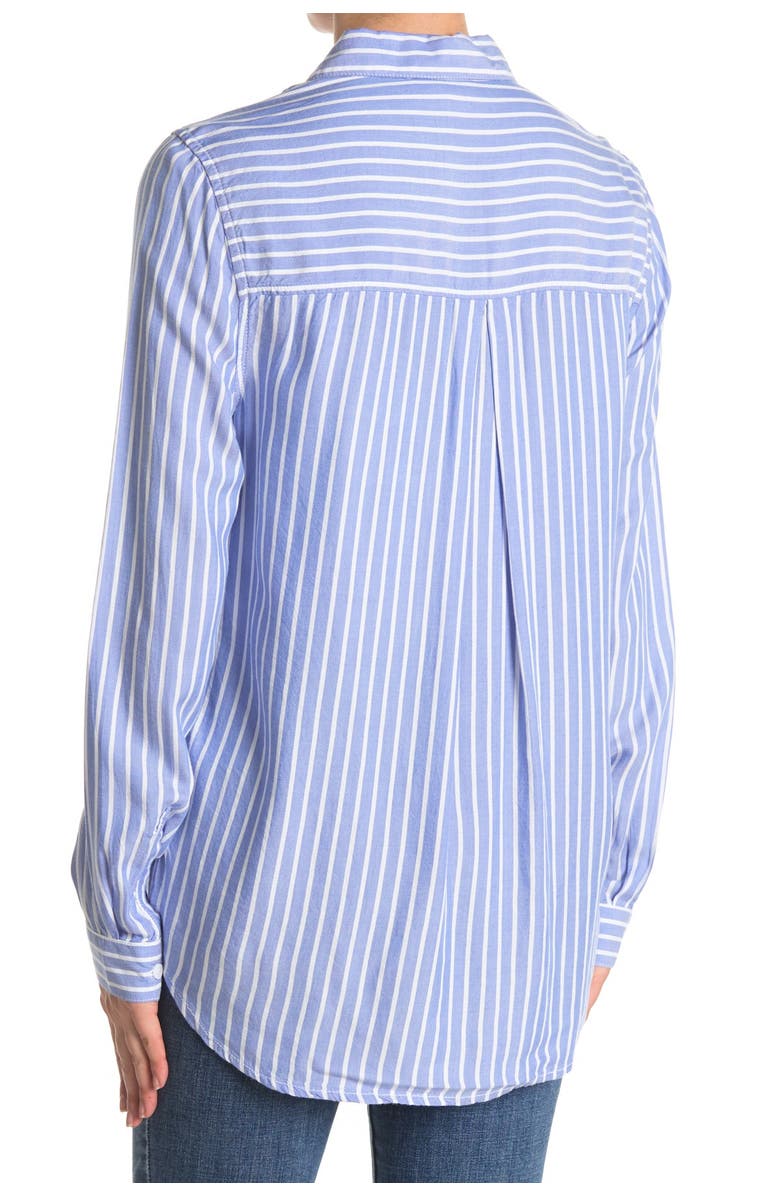 beachlunchlounge Frankie Stripe Button-Up Blouse, Alternate, color, 