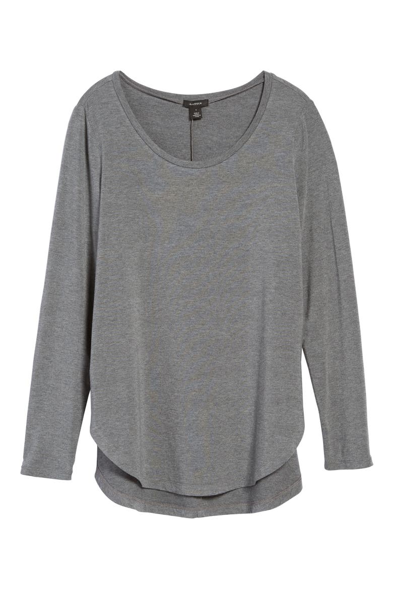 Long Sleeve Knit Tunic, Alternate, color, HEATHER DARK GREY