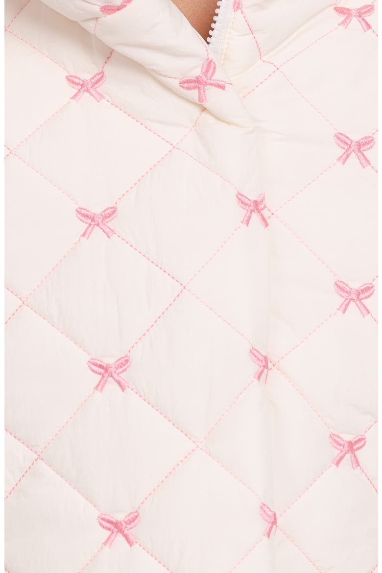 Adi Diamond Quilted Jacket, Alternate, color, PINK BOW