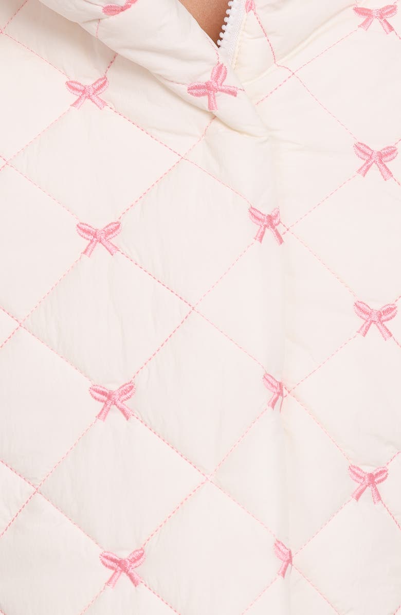 Petal & Pup Adi Diamond Quilted Jacket, Alternate, color, Pink Bow