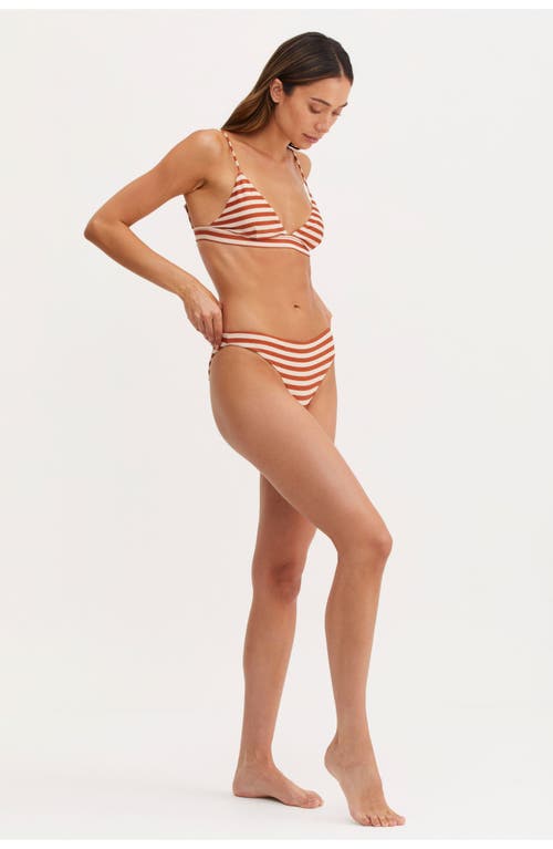 Au Naturel By Gottex Timeless Chic Mila Wide Band Triangle Bikini Top In Red