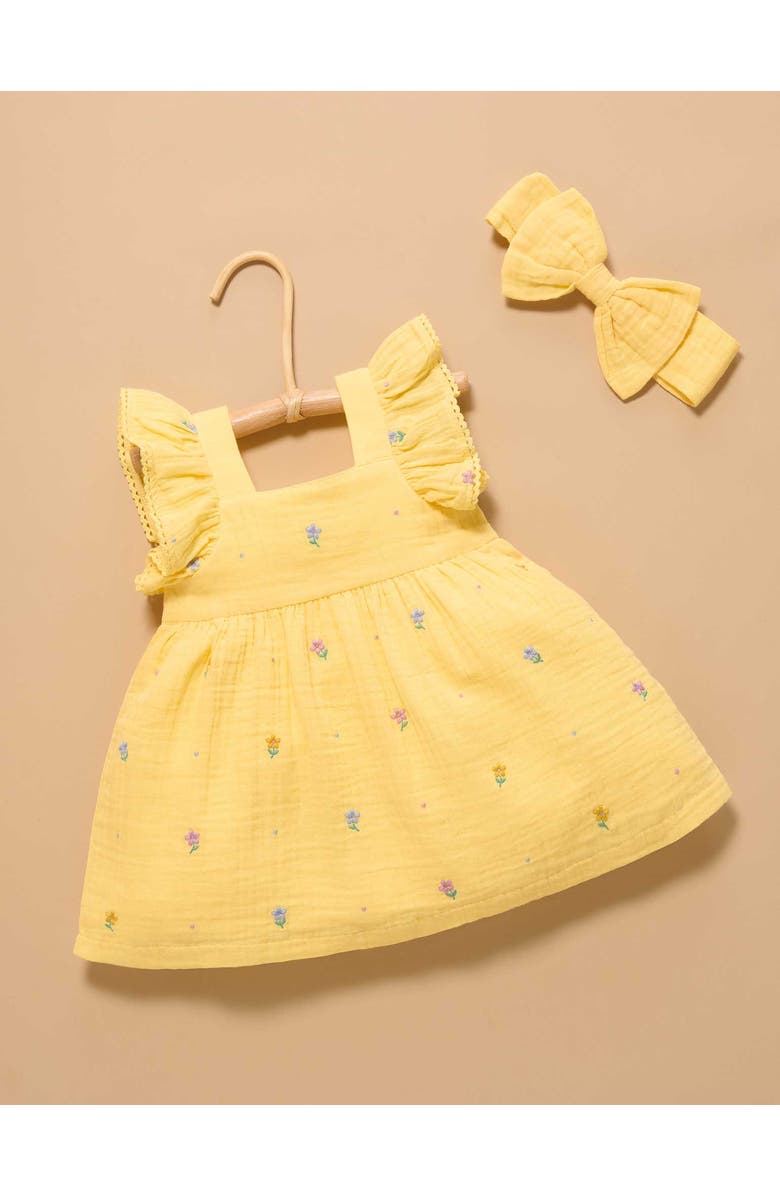 Purebaby Butterfly Dress, Alternate, color, Daisy Broderie