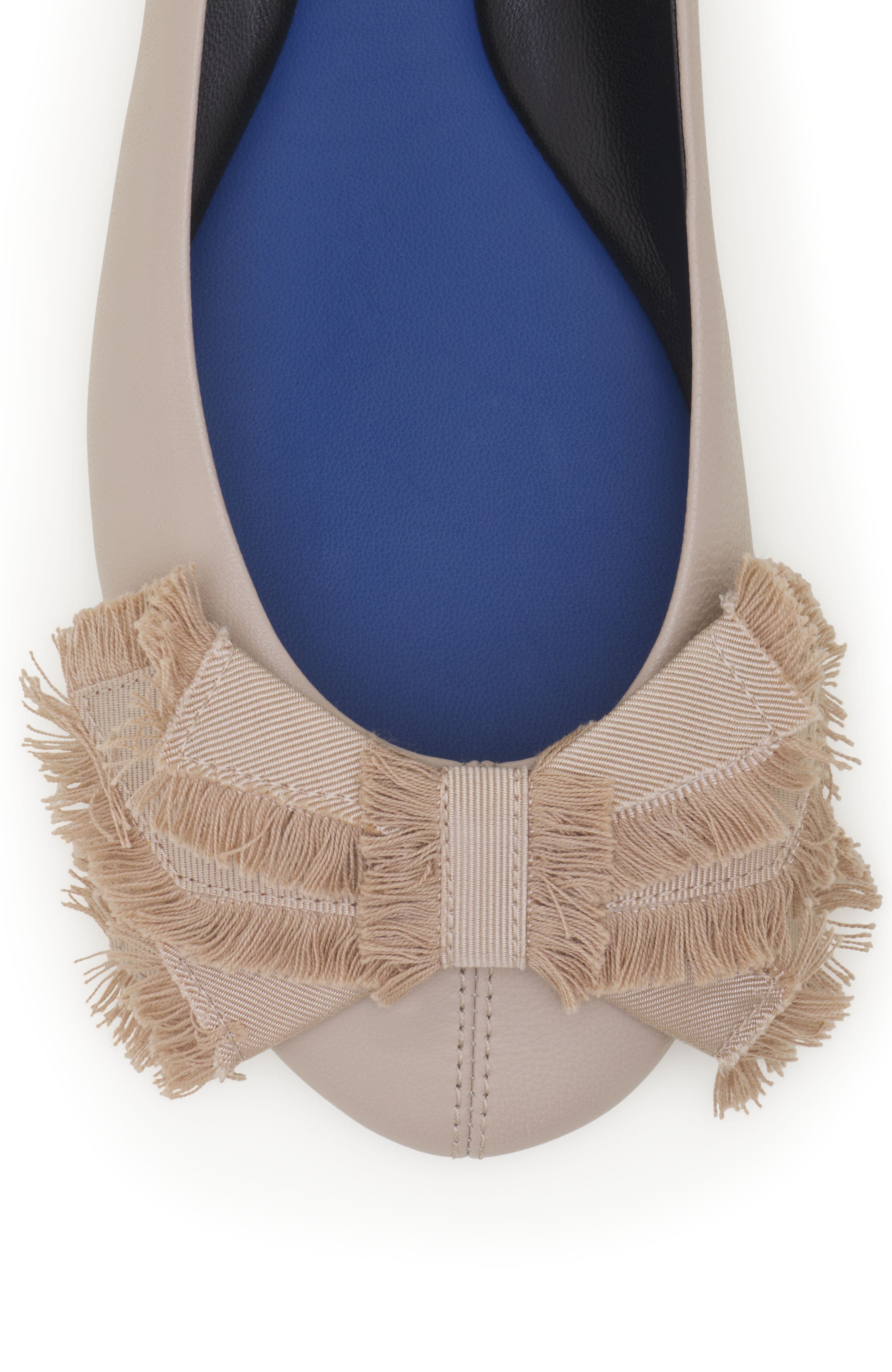 The Bow Ballerina Flat, Alternate, color, Sand