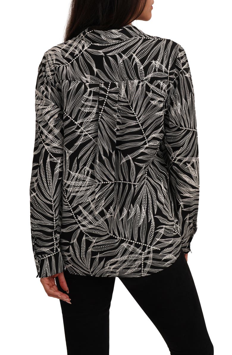 SUNNY LEIGH Long Sleeve Pocket Button-Up Shirt, Alternate, color, Sarah Dot Black And White