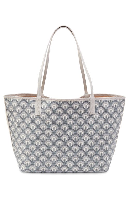 Hobo All That Monogram Coated Canvas Tote In Grey Dawn