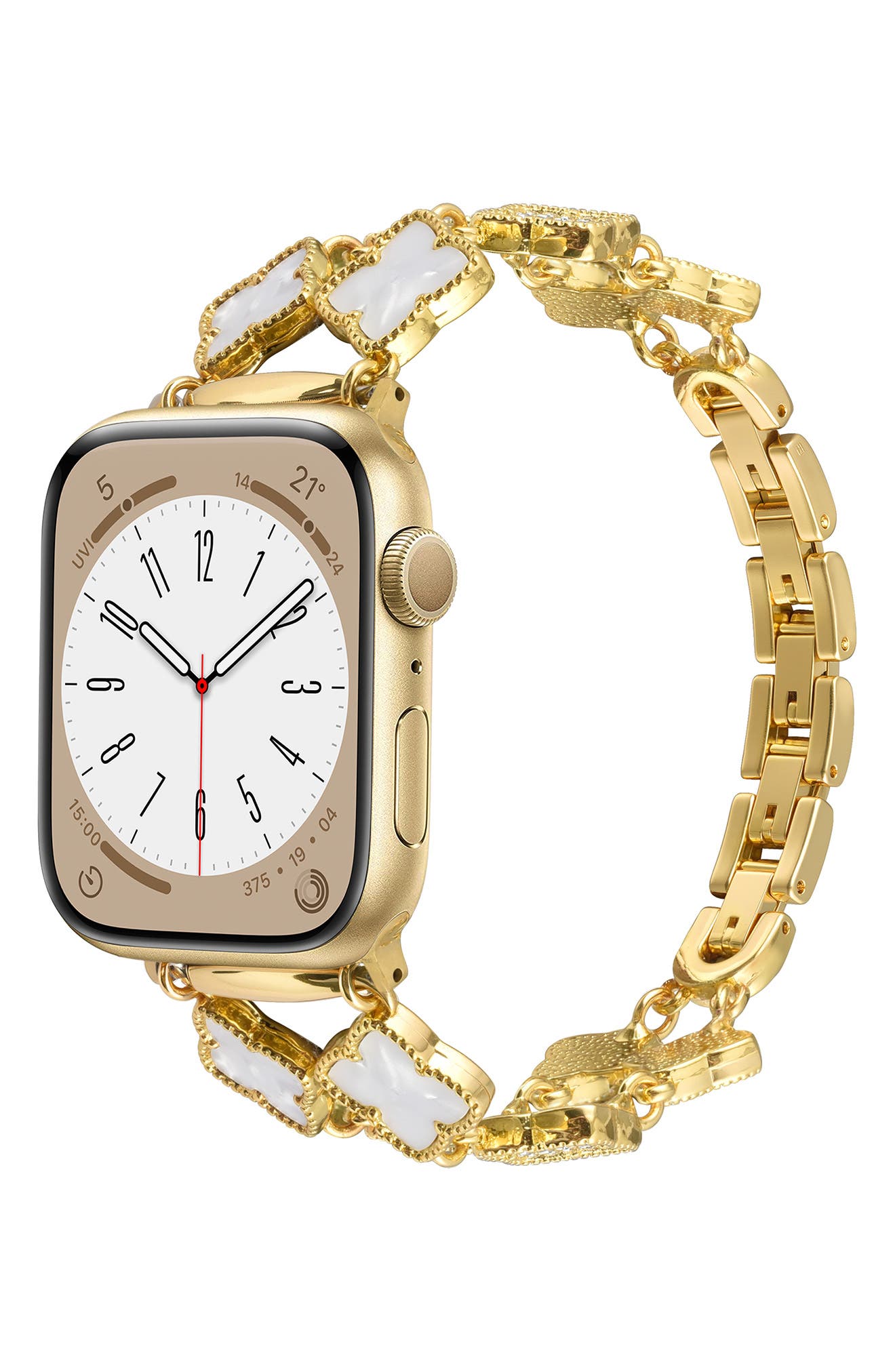 BCBG Universal Fit Double Clover Link Bracelet Apple Watch® Watchband