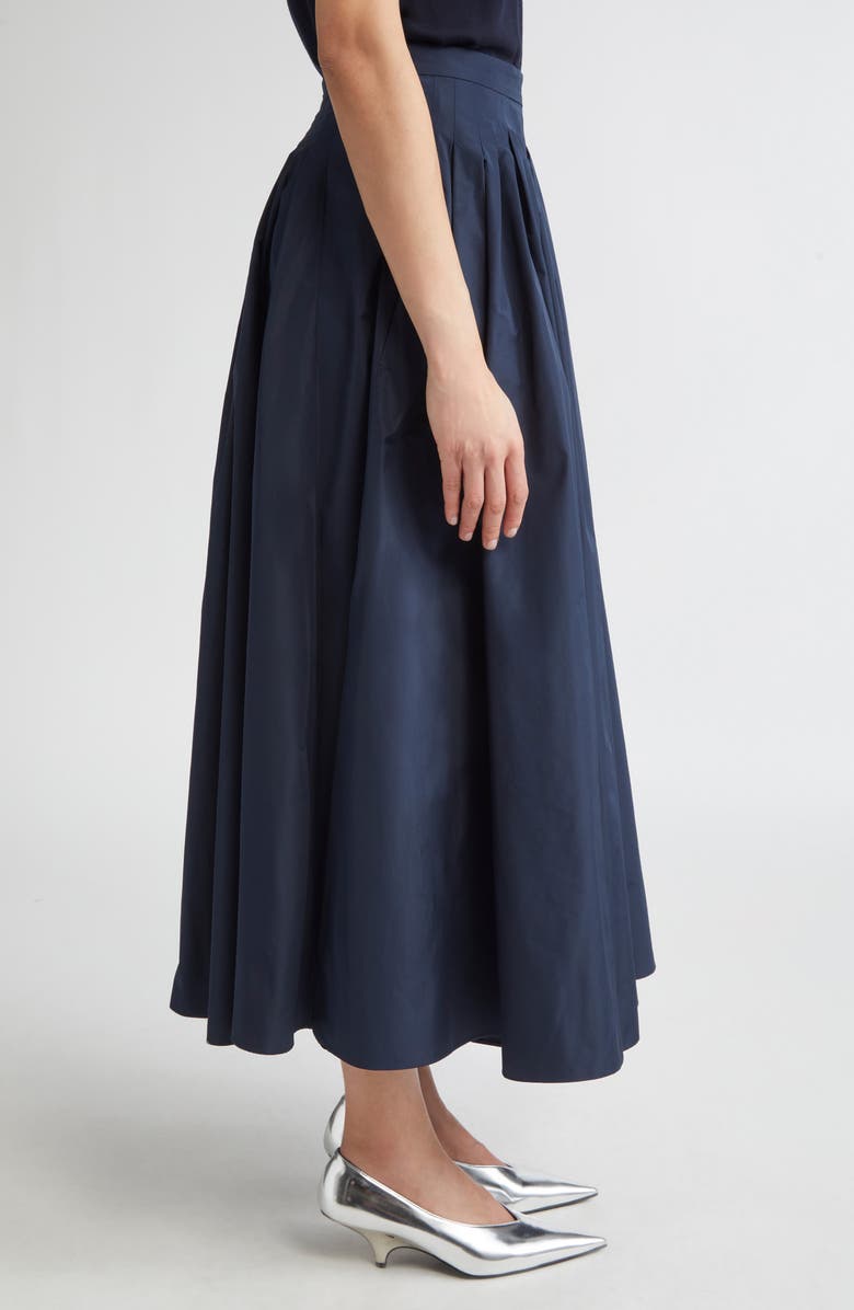 Max Mara Jokey Pleated Water Repellent Taffeta Skirt, Alternate, color, Ultramarine