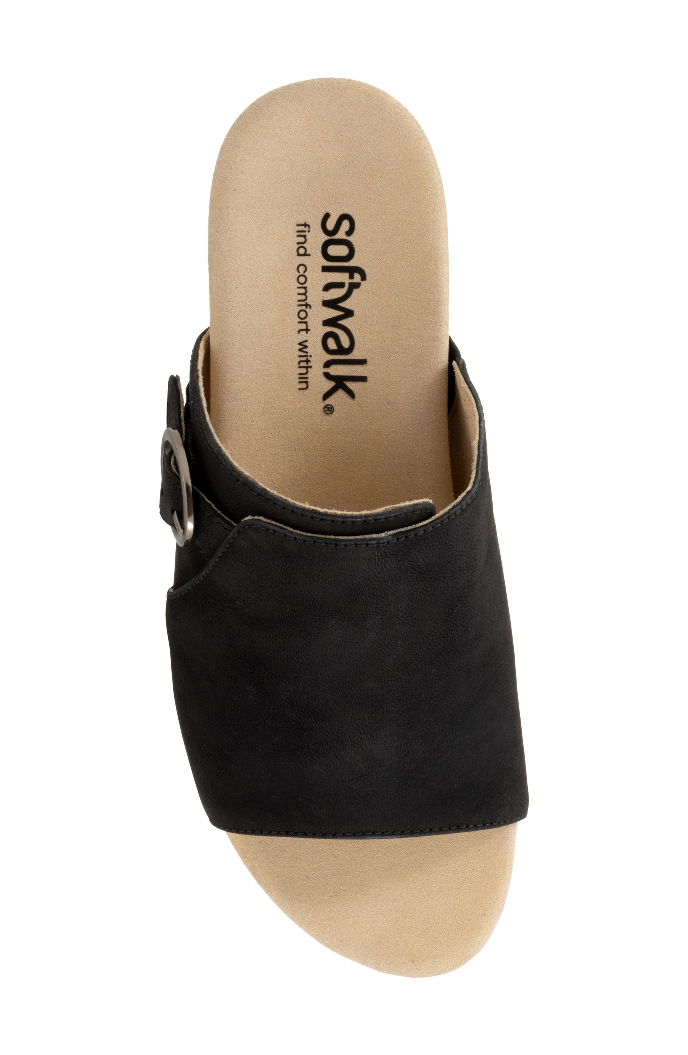 Newberry Platform Wedge Slide Sandal, Alternate, color, BLACK NUBUCK