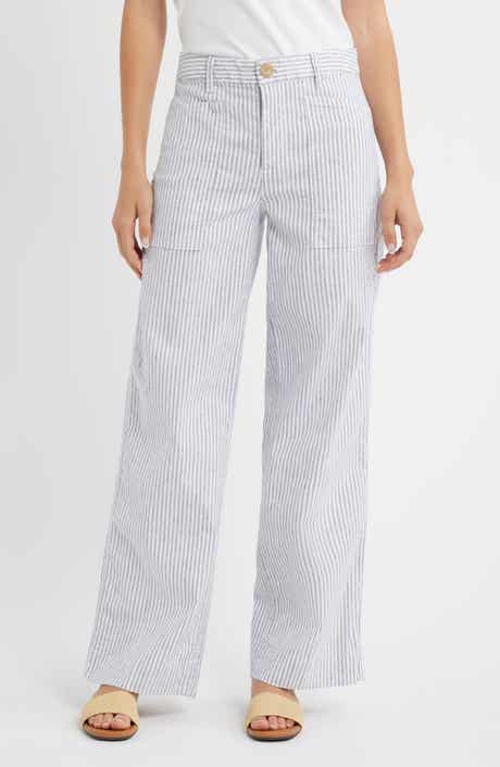 Limerick Stripe Wide Leg Pants